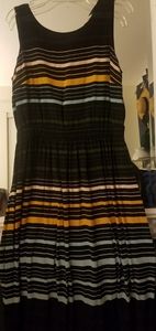 Black striped maxi dress